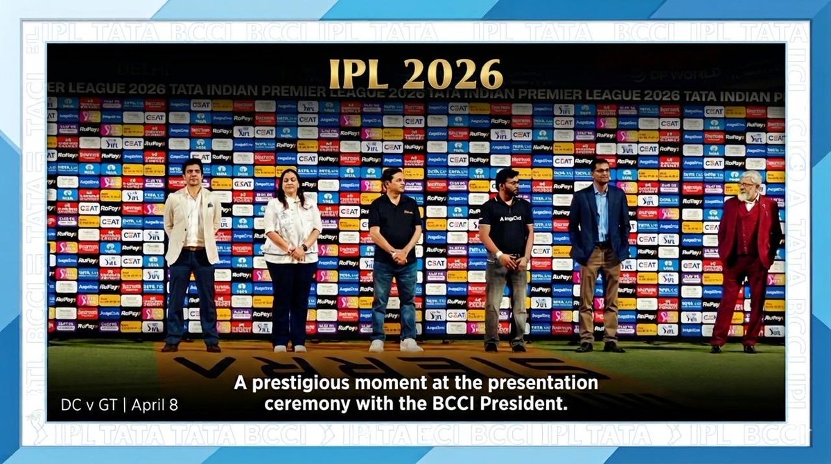 shikhakumarddca's tweet image. A prestigious moment at the IPL 2026 presentation ceremony alongside the BCCI President. 🏏✨

#IPL2026 #BCCI #DDCA #DelhiCricket