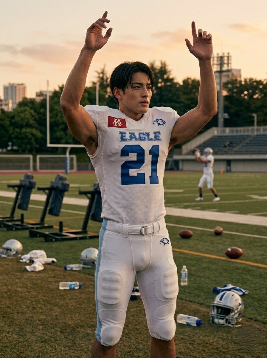 byK_Ky's tweet photo. 今日も練習頑張った🏈
#by_K  #AI_Fiction https://t.co/VPdFFszXsp