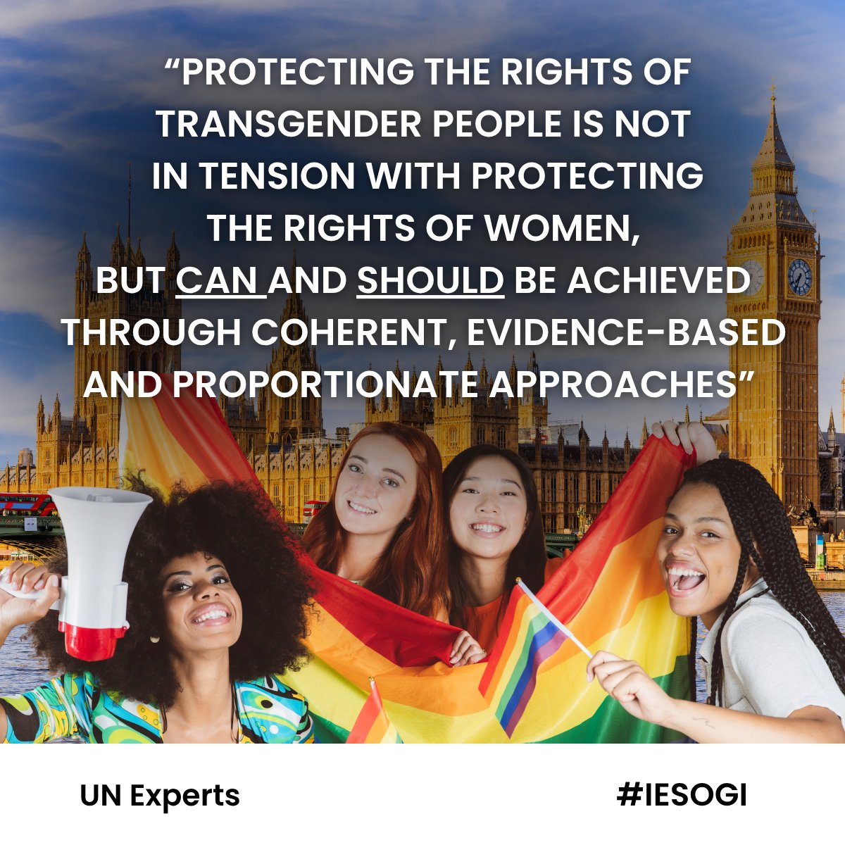 IESOGI's tweet photo. Together with fellow UN experts, I called on the United Kingdom to ensure that its review of statutory guidance under the Equality Act fully complies with international human rights law and guarantees equal protection for transgender people and all women and girls. 

#IESOGI #UN https://t.co/AdU2VVZnml