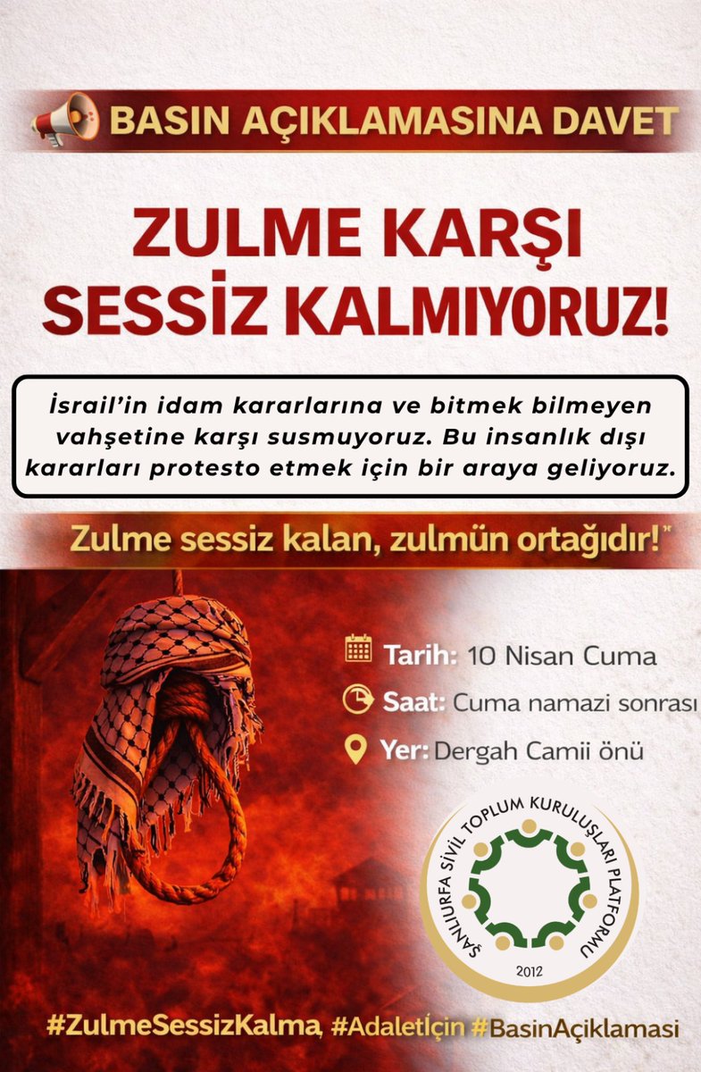 Şanlıurfa Sivil Toplum Kuruluşları Platformu tweet media