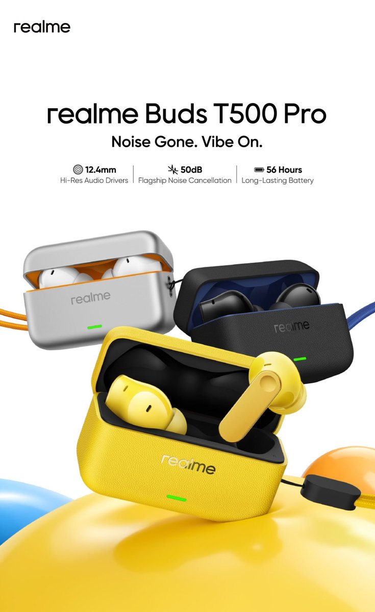 prathapgtech's tweet image. realme Buds T500 Pro is launching on April 16th.

#realme #realmeBudsT500Pro