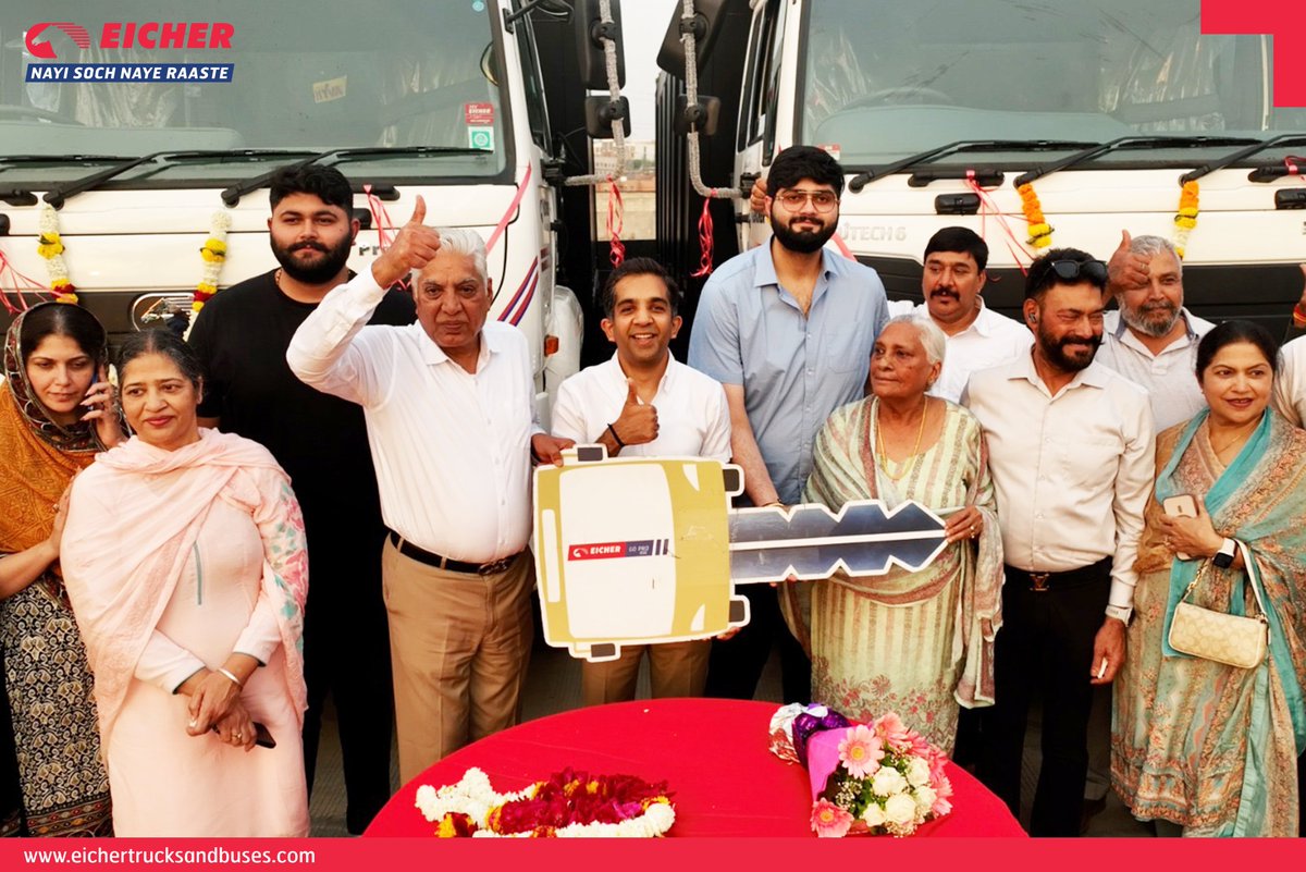ETBIndia's tweet image. We are proud to partner with Digiana Industries Pvt Ltd, bolstering their fleet with 25 Pro 6035XPT units. Special thanks to Mr. Sukhdev Singh Ghumman, Mr. Sukhraj Singh Ghumman, Mr. Harbhajan Singh, and Mr. DP Mishra for joining the ceremony. 

#EicherHDTrucks #FleetExpansion
