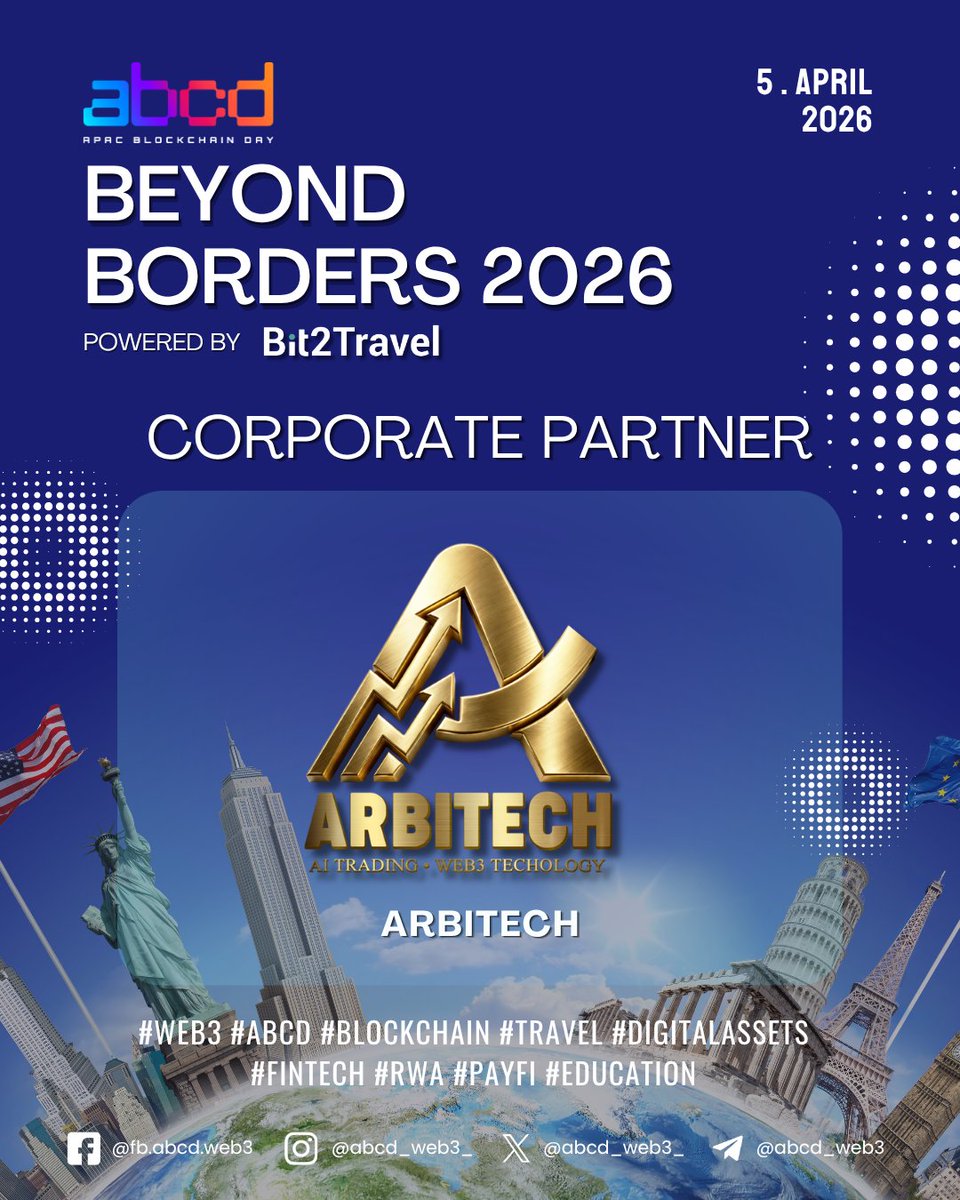 abcd_web3_'s tweet image. 🏛️🤝 Global Strategy, Beyond Borders! 🌍✨

We are proud to announce our official Corporate Partner ARBITECH for #abcd #BeyondBorders on April 5th!

Joining forces at MOOLO, we are bridging the gap between industry excellence and the future of the #Web3 lifestyle. Together, we