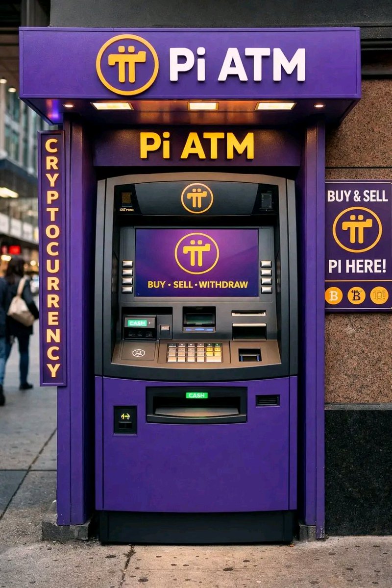 Do you want $Pi ATMs in your country? 🏧💜
Imagine walking up, scanning your phone, and instantly withdrawing your Pi… no banks, no delays, just pure digital freedom 🌍✨
The future isn’t coming — it’s being built by us 🚀
#PiNetwork #PiATM #FutureOfMoney #CryptoAdoption
