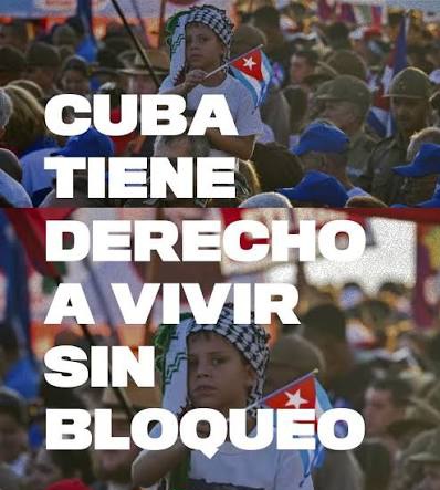 NO al criminal bloqueo a Cuba