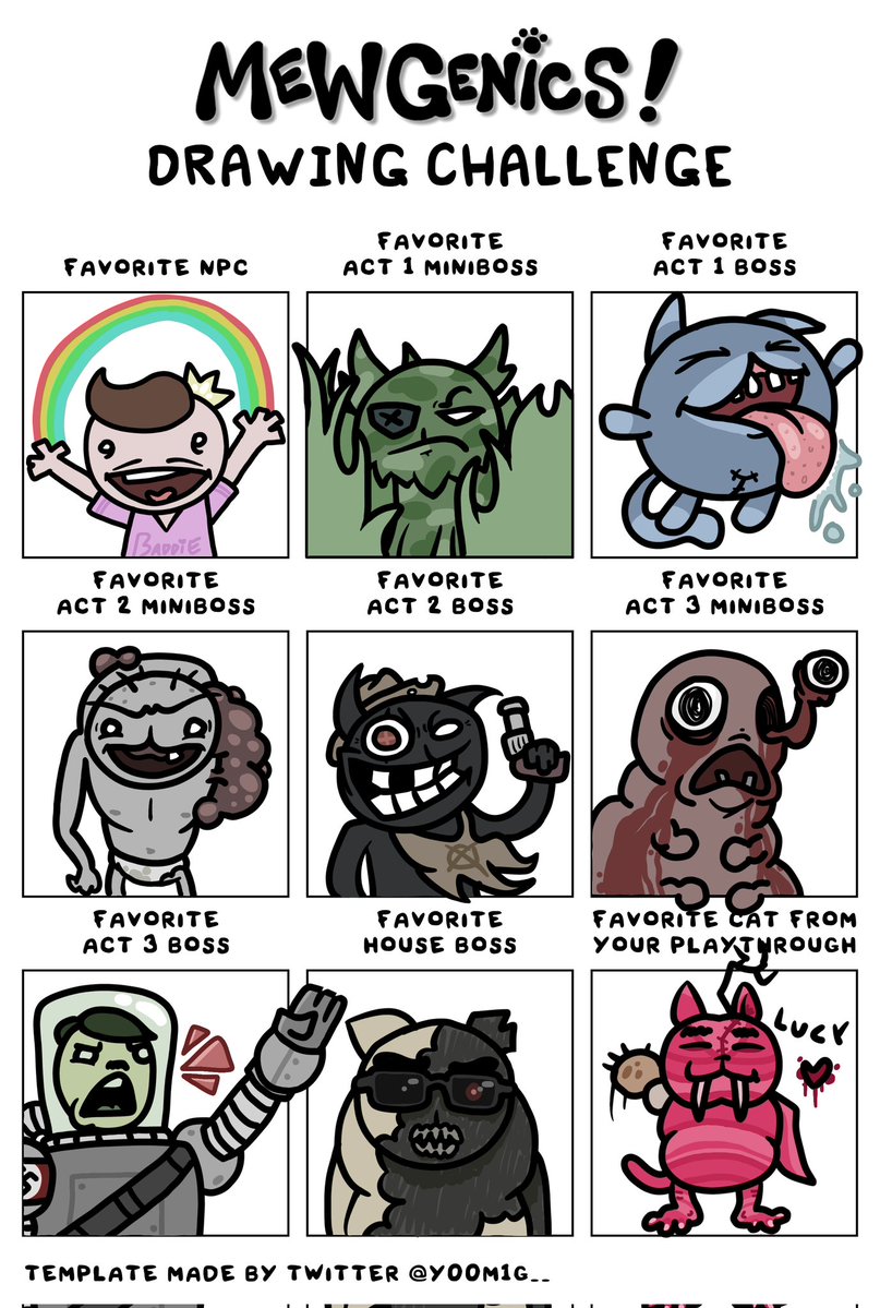 Favorite goobers !!

#mewgenicsdrawingchallenge
#mewgenics