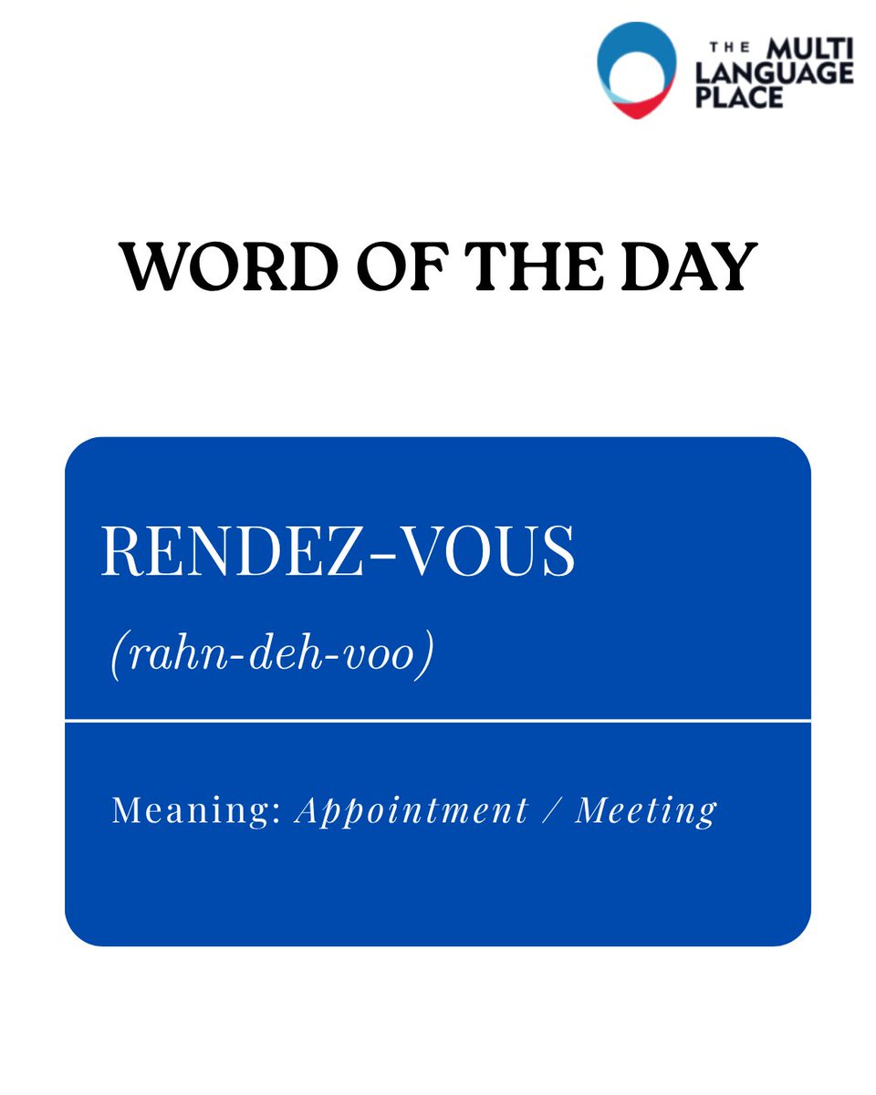 Most people don’t know rendezvous is French 👀

It means appointment, something you’ll need for embassy visits &amp; interviews.

#LearnFrench #FrenchVocabulary #WordOfTheDay