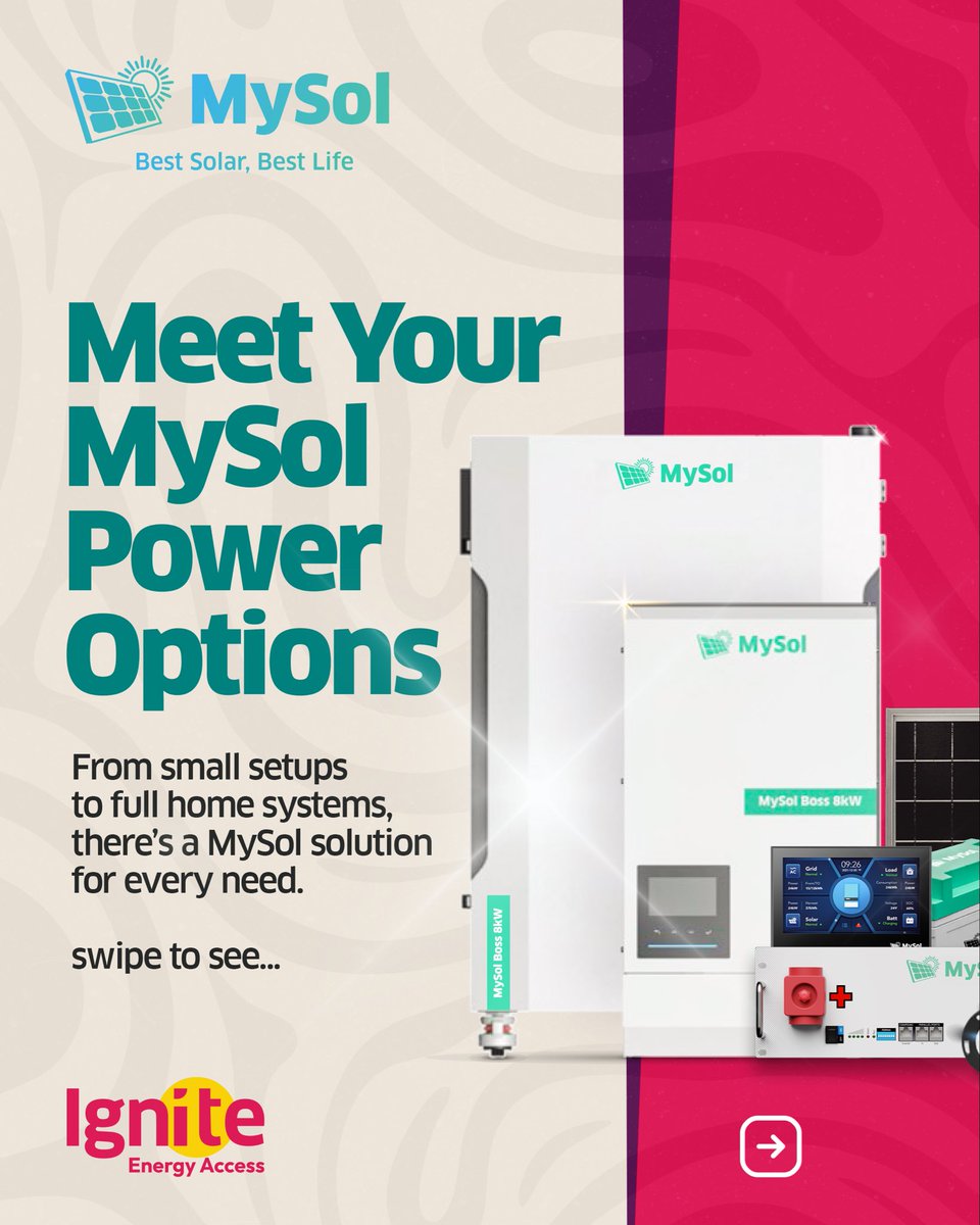 MySolNigeria's tweet image. You know the name, get familiar with the products.
.

More than a name, Products that delivers.

Check thread for more 👇🏽

#Mysol #QualityYouCanTrust #RenewableEnergy