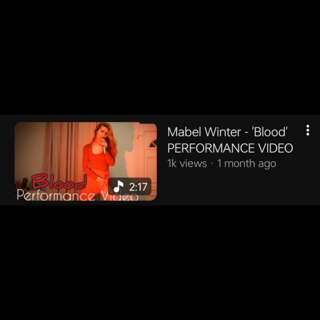 Mabel Winter - 'Blood' PERFORMANCE VIDEO 1K VIEWS on YouTube 🩸

🎬youtu.be/oOPQ92H_hTQ
🎵li.sten.to/mabelwinter_bl…

#MabelWinter #BANJAXXED #Blood #Mittens #NewMusic #OriginalMusic #DancePop #OriginalChoreo #Dance #Live #PERFORMANCE_VIDEO