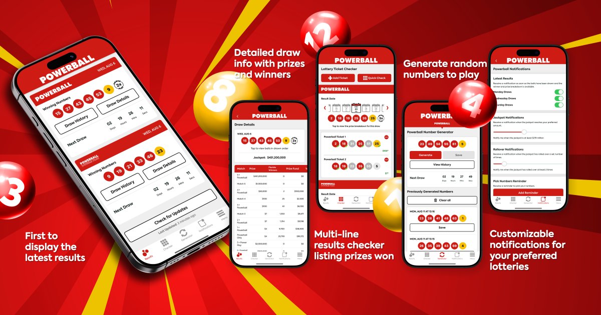 PowerballUSA's tweet image. 📢All the latest #Powerball numbers at your fingertips! Check tickets automatically, generate new numbers, track the Powerball #jackpot, and more!😎💸

🎆Use the link below to visit the App Page on our website and get started:
➡️ bit.ly/41irGp3