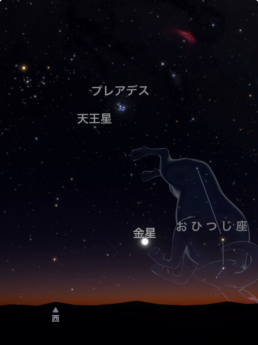 azureshell's tweet image. 今見えてるはずの西の空
#skyguide