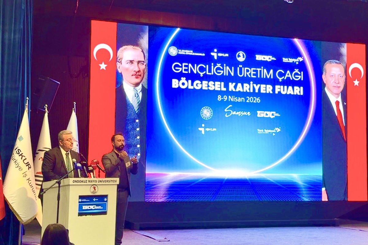 Gençliğin Üretim Çağında,
“Genç İstihdam Hamlesi” yle
19 Mayıs ve İstiklal Şehri #Samsun'umuzdayız.

Bakanlığımız işkur Koordinasyonunda, Samsun Ondokuz Mayıs Üniversitesi’nin ev sahipliğinde ‘Gençliğin Üretim Çağı’ temasıyla düzenlediğimiz Orta Karadeniz Kariyer Fuarı’nın