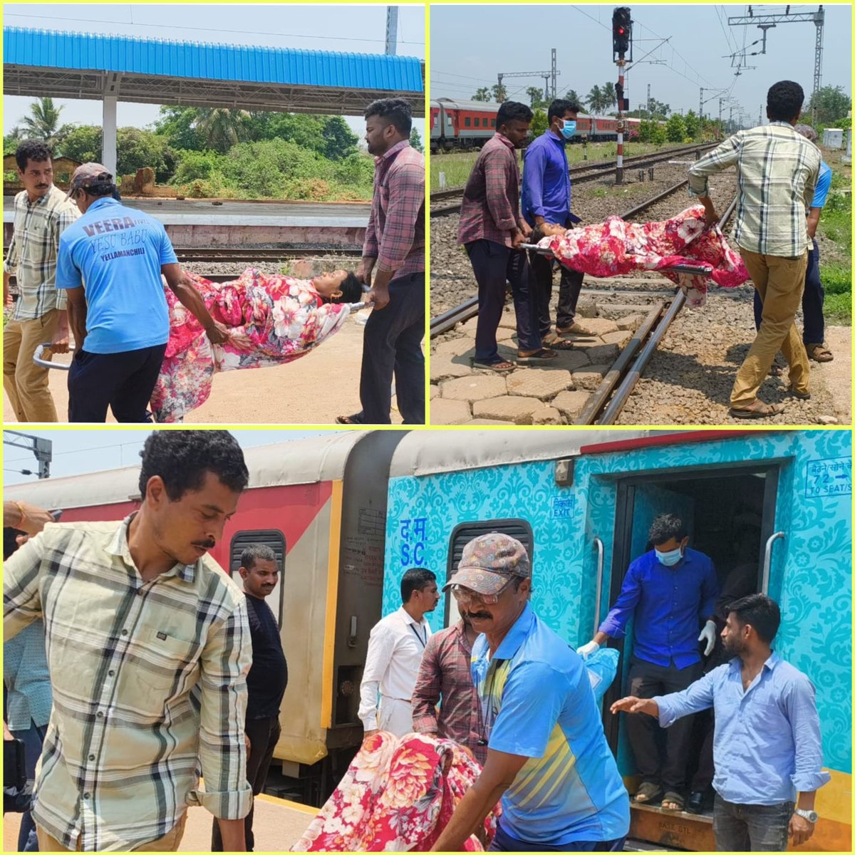 SCRCivilDefence's tweet photo. Smt.G.Jyothi,TTI/BZA ensured safe onboard delivery of a baby girl to a passenger in labour (Train-13352,B1) on 5th April. Shri K.Jagga Raju,Tech-I,assisted in safely shifting to YLM Hospital. Kudos to both SCR Civil Defence Personnel for exemplary service @RailMinIndia @DGFSCDHG https://t.co/SnaMXOji2W