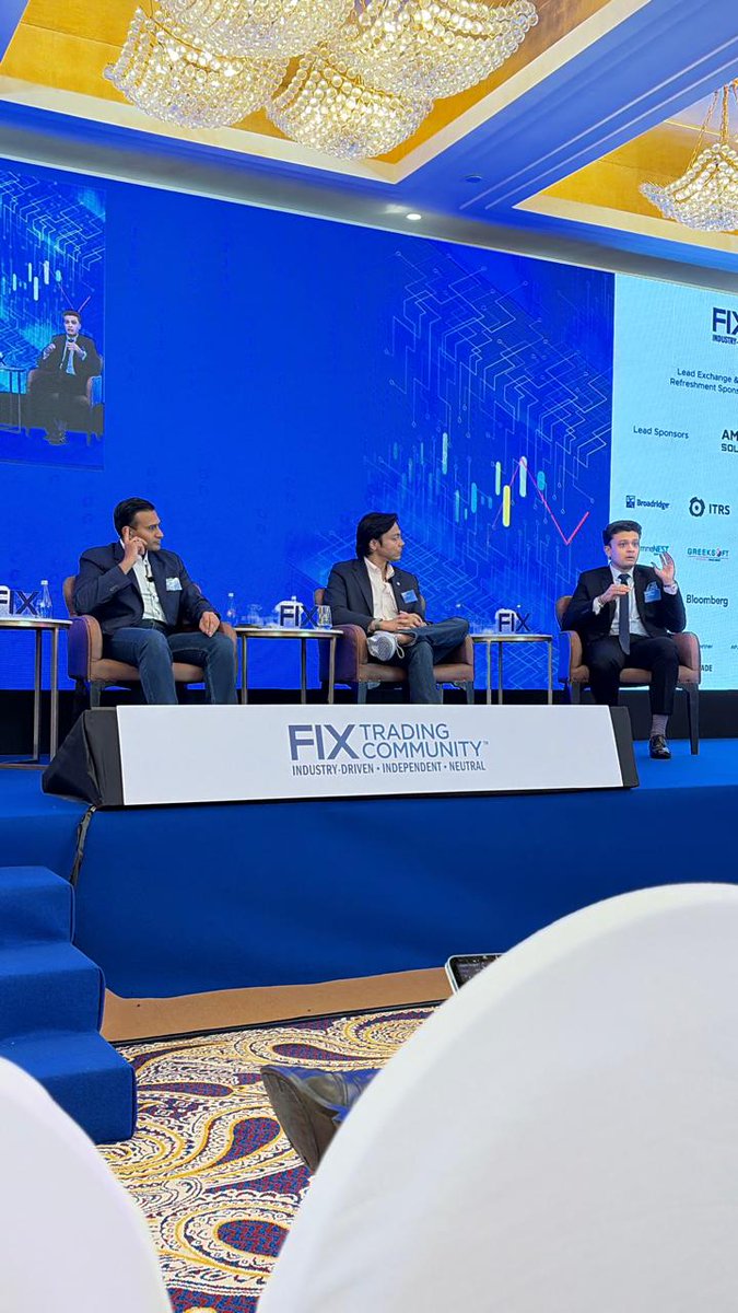 Aum_Alpha's tweet photo. @KushaalPatel, CEO AumAlpha, shared the stage with Sagar Desai, APAC Head of Wholesale @coinbase, &amp; Rashu Jindel, Sales Director APAC  @talostrading, at the FIX Conference Mumbai 2026. The panel focused on institutional adoption &amp; path to clarity for digital assets, in India. https://t.co/uksoXv5Fi3