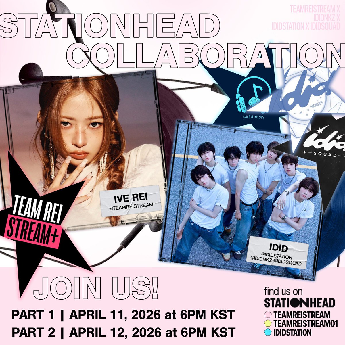 ididstation's tweet photo. 🩵 ⋆𐙚₊˚⊹♡ guess what WITHIDs and REIKKOMIs!! we’ve organised for two more stationhead collab parties with @TEAMREISTREAM 

Day 1: 🗓️04.11 6-10PM KST
https://t.co/kOTjmIXkMJ

Day 2: 🗓️04.12 6-10PM KST
https://t.co/oAMP79vaLA

#IDID #REI #IVE @IDID_starship @IVEstarship https://t.co/xNDbE1RGh2