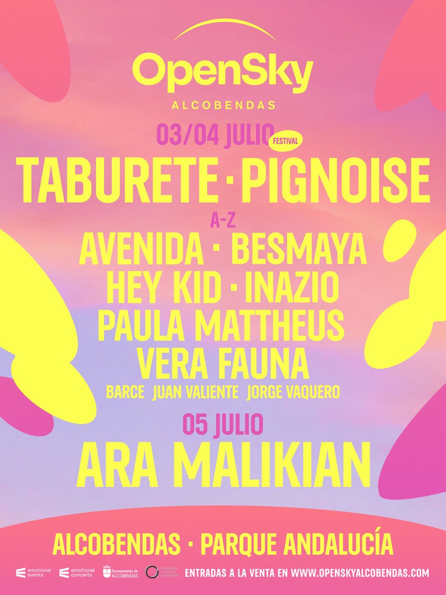 OpenSkyFest's tweet photo. Dos días. Un parque. Todo el verano. https://t.co/ZDJcyaOCD1