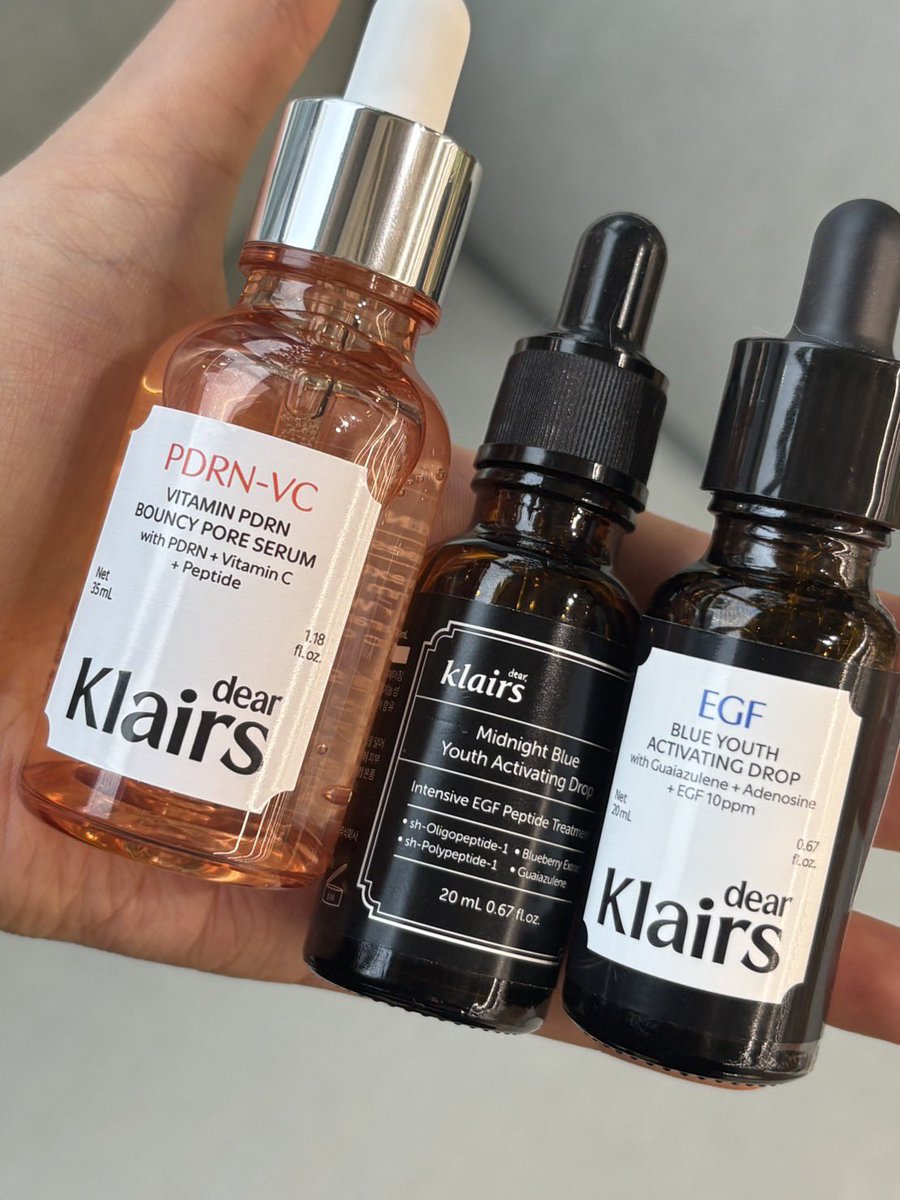 gyozanohitodesu's tweet image. 30歳女、最近激推しの神美容液2選✍️

←毛穴撲滅PDRN美容液
        ニキビぶち殺〇EGF美容液→

ちな韓国のオリヤンでは現在完売中　
＆
PDRN戦国時代、Qoo10ナンバーワン🏅

#レスキュー美容液 #クレアスPDRN PR