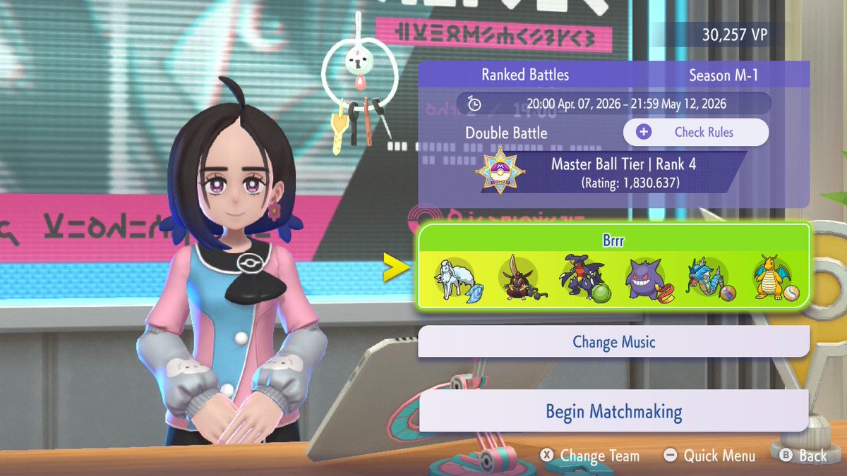 Andrew_Whit_'s tweet photo. I made it to Master Ball spamming spread moves. Scarf atales is absolutely the MVP. 

These are 6 of the 8 mons in my box. I chose Pikachu, grabbed the free dnite, and high rolled atales as my first recruit.

Floette is tough. Zard Y tricky. Rotom-W and the IDBP guys annoying. https://t.co/e8IA853mpj