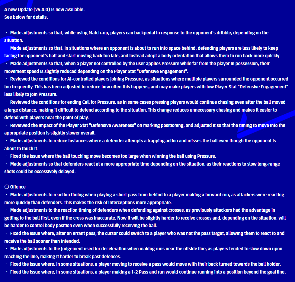 #eFootball2026 Update patch notes!