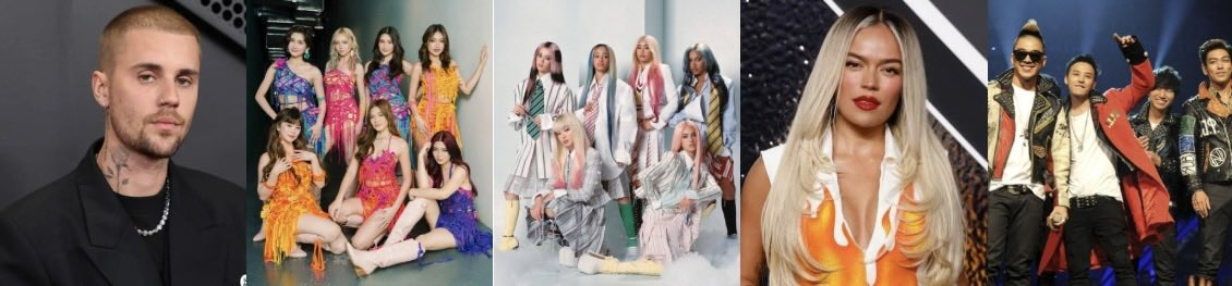 PopPlanet_'s tweet photo. Most searched artists worldwide on Google during Coachella 2026:

1. Justin Bieber
2. BINI
3. KATSEYE
4. Karol G
5. BIGBANG https://t.co/A3FQENCudv