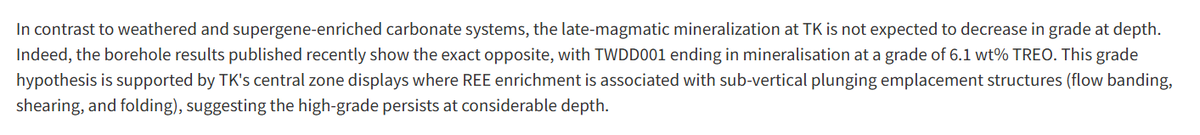 SmallCapBuyer's tweet photo. @TRAVmoneyofmine Kendrick Resources PLC announce that they are not expecting the 6.1% TREO grade at end of hole TWDD001 to decrease in grade at depth, and the hypothesis is 'suggesting the high-grade persists at considerable depth'. 

Market Cap: £8.69m

https://t.co/UPwio02EWD https://t.co/SisMRf8w5J