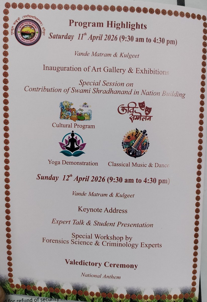 Gurukula Kangri (Deemed to be University) tweet media