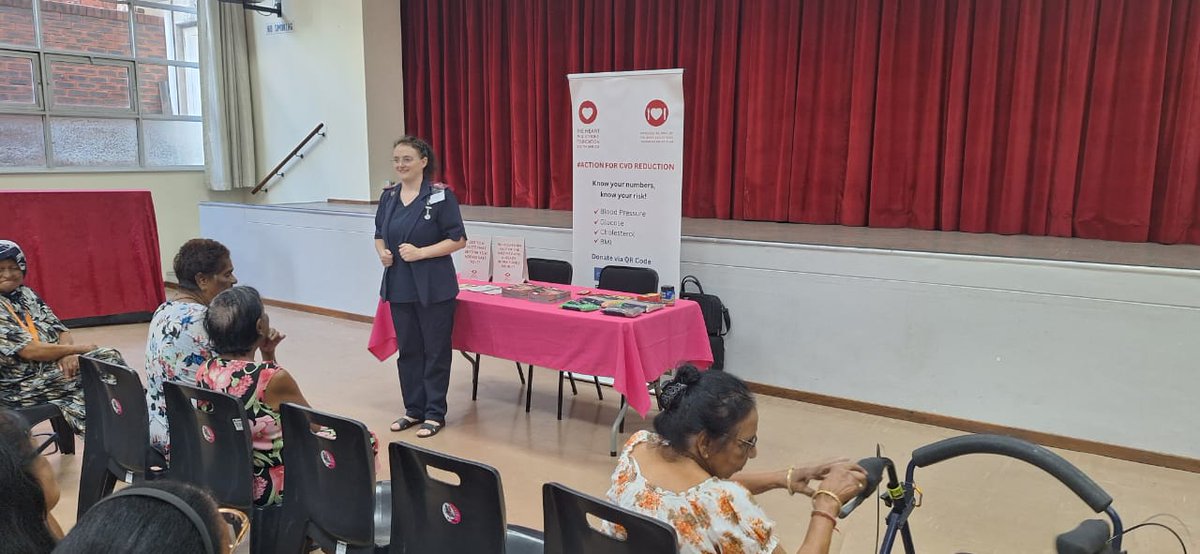 SAHeartStroke's tweet image. Our Durban team out at Tafta Lodge Anna Conradie for community outreach❤️. #HSFSA #Heartandbrainhealth #Healthyliving
