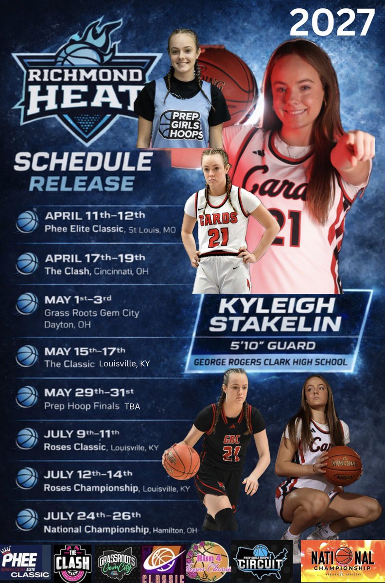 Helecia330's tweet photo. Last go at this summer thing….. we have been blessed with great teammates, coaches that support her, and lots of good basketball through these last 3 years. Make the 4th the best yet! 💙 @kyleighstakelin 🌟💪🏻
@RichmondHeat1 https://t.co/BKkP6NLp1v