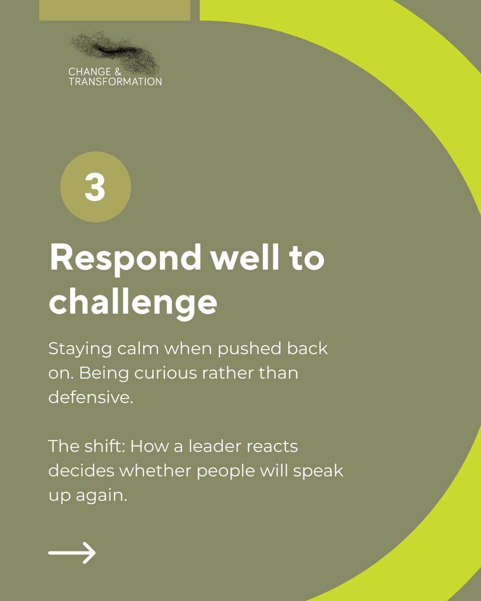 ChangeTransform's tweet photo. The leadership behaviours that drive psychological safety

Most teams don't lack talent. They lack the conditions for talent to show up fully.

Psychological safety is the single factor that separates high-performing teams from everyone else.

#leadership #psychologicalsafety https://t.co/cYorW0vXcp