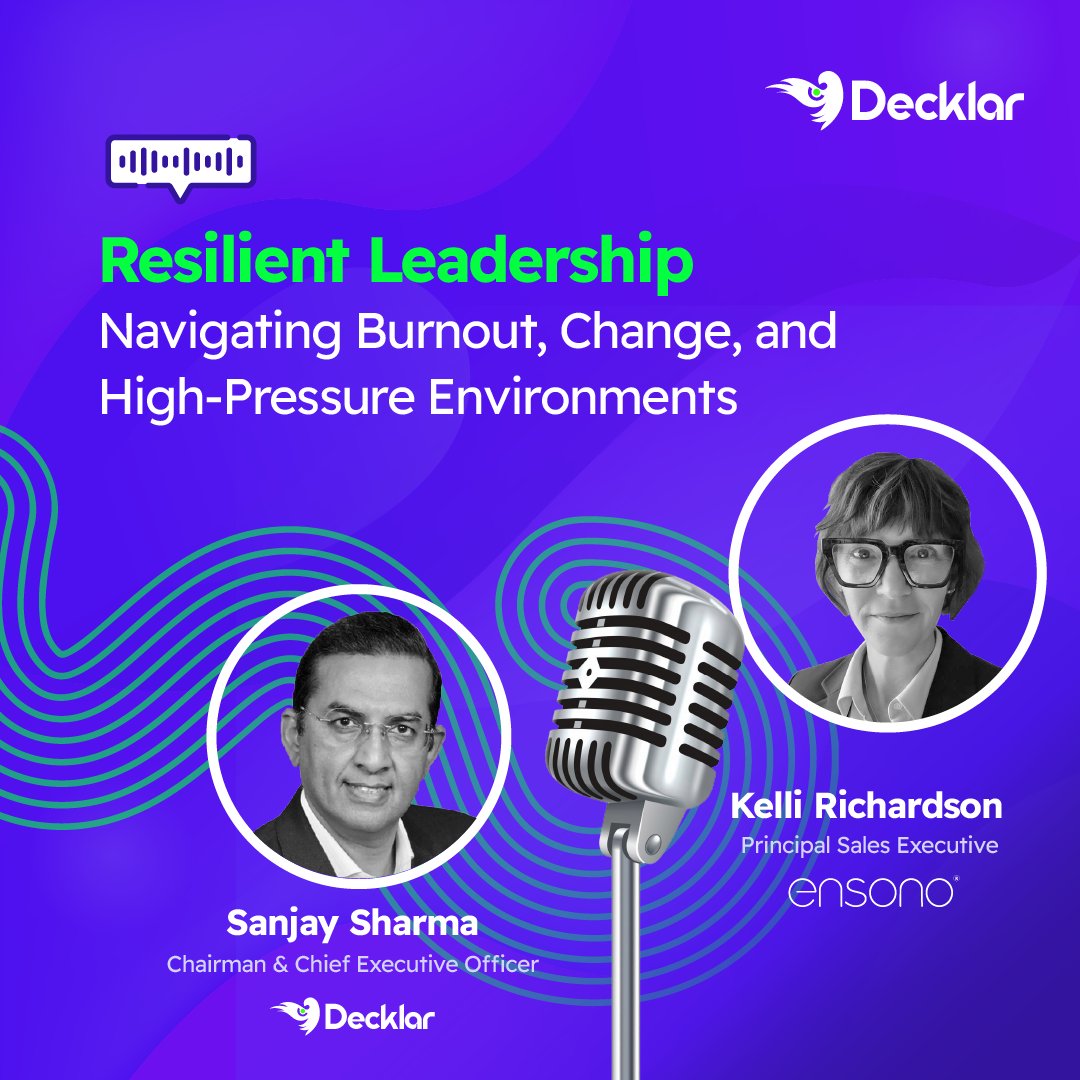 decklarai's tweet photo. Resilient leadership isn’t endurance—it’s how you respond under pressure.  

Kelli Richardson (@EnsonoIT ) + Sanjay Sharma (@decklarai ) unpack burnout, change &amp; high-stakes decisions.  

🎥 Watch ↓
https://t.co/Sti0aRsq93 https://t.co/ECNTWpYeHS