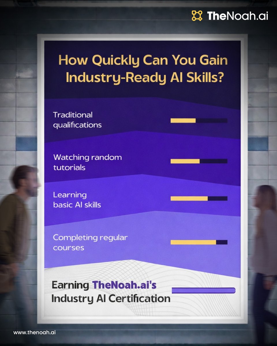 thenoahai's tweet image. Too much theory, not enough practice?

TheNoah.ai’s Industry AI Certification delivers real-world use cases to make you job-ready faster.

Start your certification today 
app.thenoah.ai/signup

#AICertification #CareerGrowth #IndustryAI #TheNoahAI