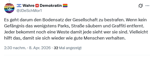 Blockempfehlung. 

Jeder weiterer Text wäre justiziabel.