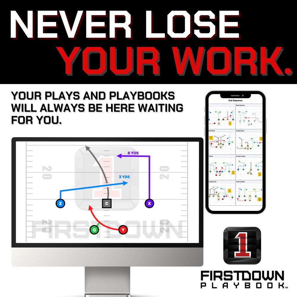 FDPlayBook's tweet image. New Flag Football coaching job? New program? Same playbook.

With FirstDown PlayBook, every concept, formation, and play you’ve built stays with you, no matter where you go.

Don’t lose your work. Build once. Use forever.

#FlagFootball #Coaching #Flag #FirstDownPlayBook
