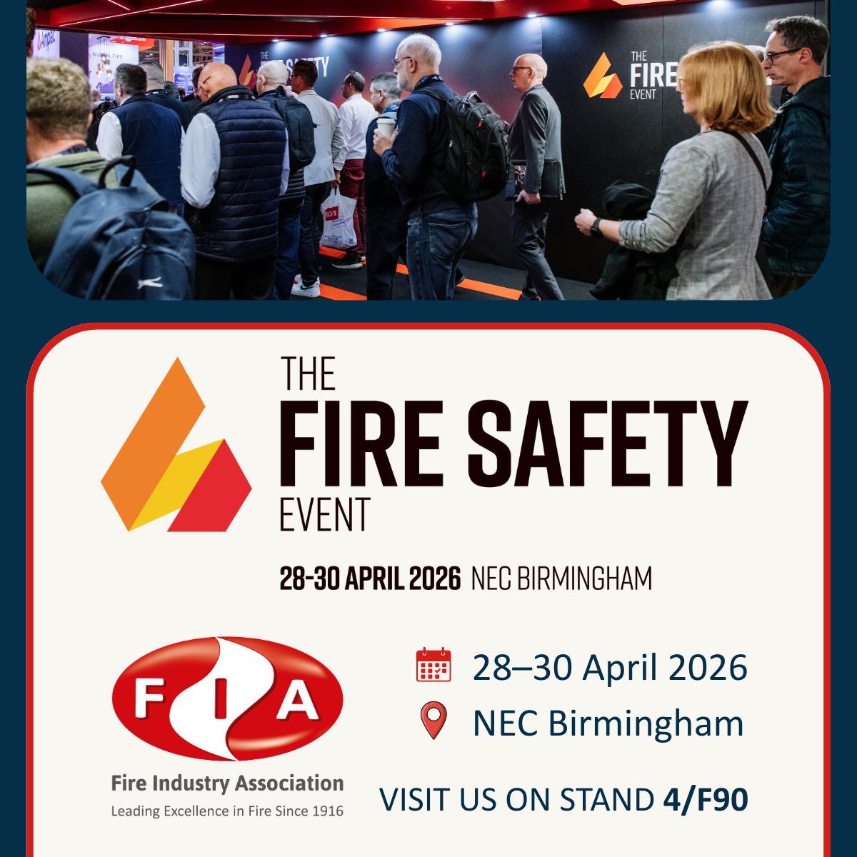 FireIndustry's tweet image. Innovation. Insight. Impact.

The Fire Safety Event 2026 - the UK’s leading showcase for fire safety solutions.

📅 28–30 April 2026
📍 NEC Birmingham
📌 Visit us on stand 4/F90

👉 Find out more: bit.ly/3Agt63F
👉 bit.ly/4qW1Jq7

#FSE2026