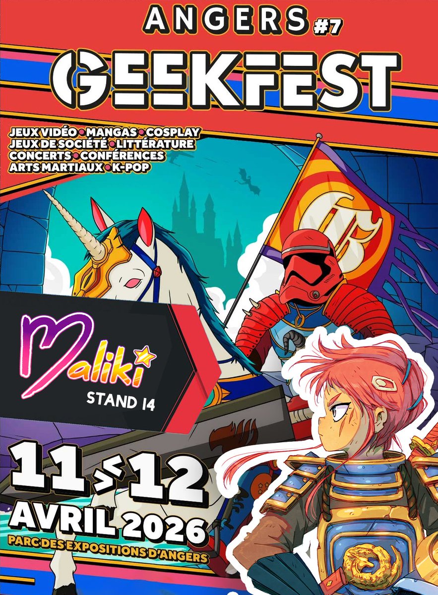 Nous serons à Angers Geek Fest tout le weekend, avec un tout nouveau stand, tout beau tout neuf ! (si le transporteur nous livre à temps hinhinhin....)

Dédicaces non stop, plein de nouveautés, une borne Switch 2 (on lvl up !), bref on vous attend !!
