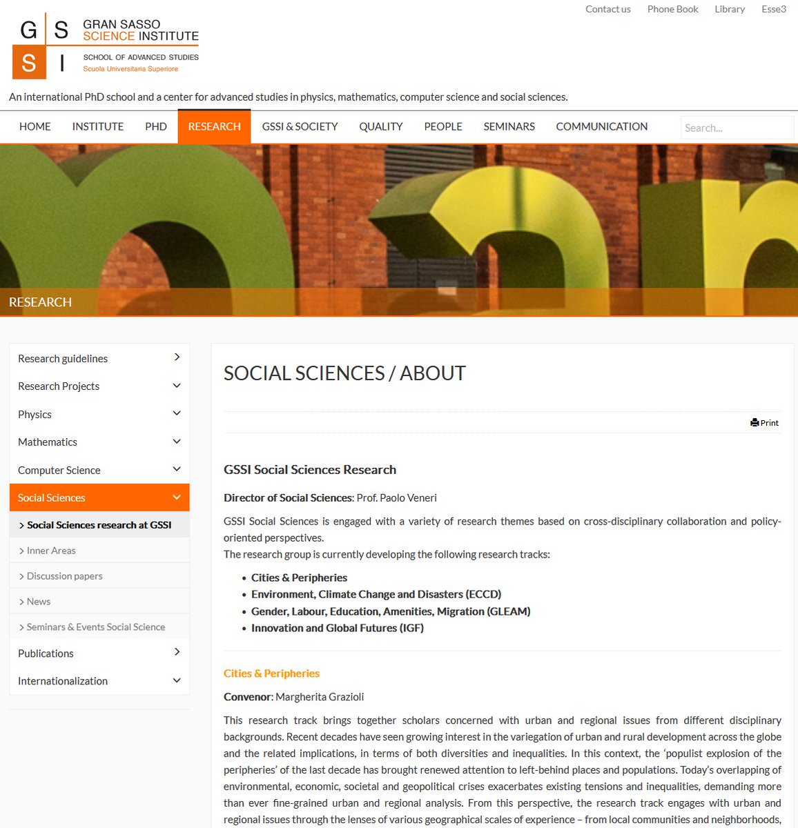 ISA_RC21's tweet image. The  Gran Sasso Science Institute (L'Aquila, Italy) has advertised 10 fully  funded doctoral positions in its 4-year, English-taught PhD programme in  Regional Science &amp;amp; Economic Geography. Deadline: May 4, 2026, 3:00  p.m.  applications.gssi.it #urban #sociology