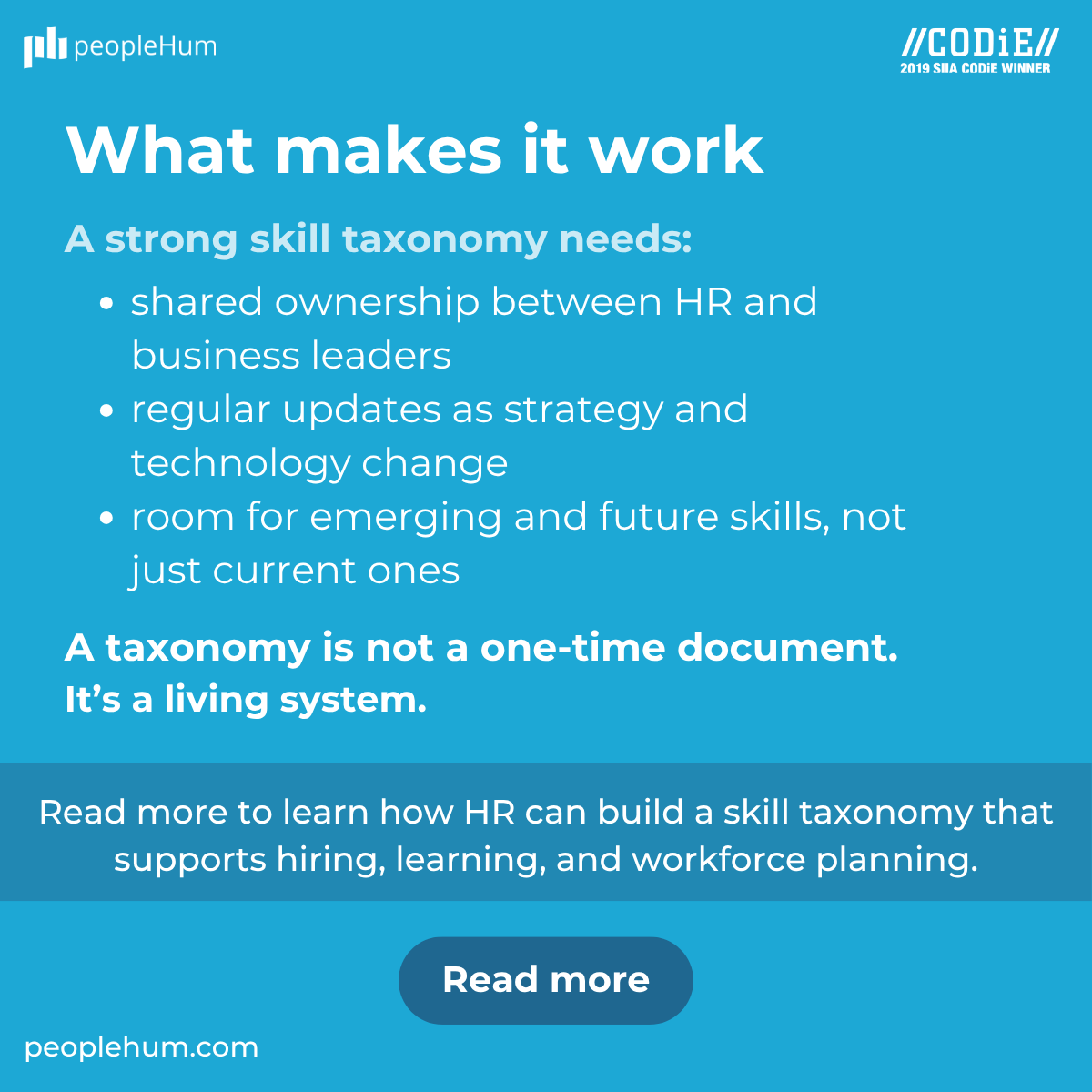 PeopleHum's tweet photo. A skill taxonomy is structured map of skills your org needs, grouped and defined so skills data stays consistent across hiring, learning, and mobility.

👉Read the glossary here: https://t.co/nmjt1ZBmWq

#FutureOfWork #TalentManagement #SkillsFirst #Upskilling #WorkforcePlanning https://t.co/ivLYD4Ywnl