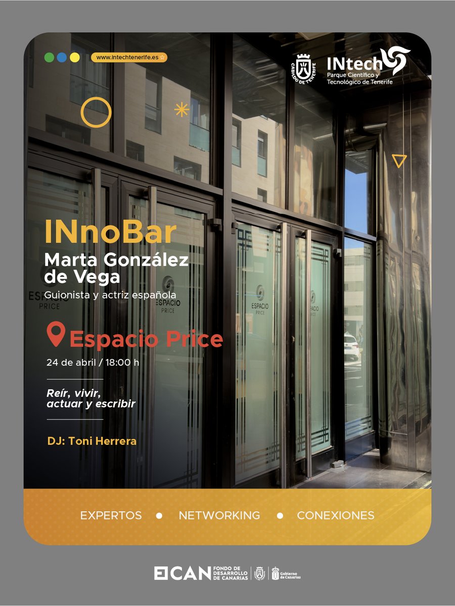 PCTTenerife's tweet photo. La quinta edición de #INnoBar llega a uno de los espacios más emblemáticos de Santa Cruz de Tenerife: los históricos Multicines Price, hoy reinventados como Espacio Price, un punto de encuentro donde la cultura, la innovación y la creatividad cobran vida 🚀 https://t.co/NLrHW2JqTh