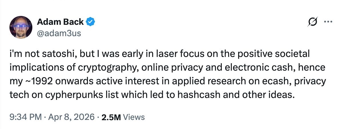 FatManTerra's tweet image. It's funny how little people change over time.

"I'm not Satoshi... But actually I'm awesome... and maybe I'm actually Satoshi 😉"

Smart Fake Satoshi here (as opposed to a Dumb Fake Satoshi like Craig Wright, who couldn't explain what a hash is) can't even say "I'm not Satoshi"
