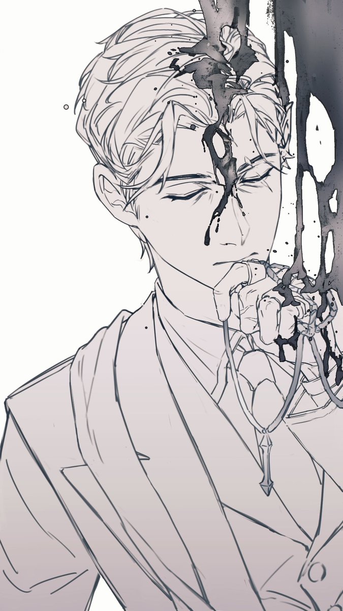 Diao_Ruo's tweet photo. 掏出一个去年画的左枢，实在是不知道怎么上色🏳️ https://t.co/hhFRU5R4yt