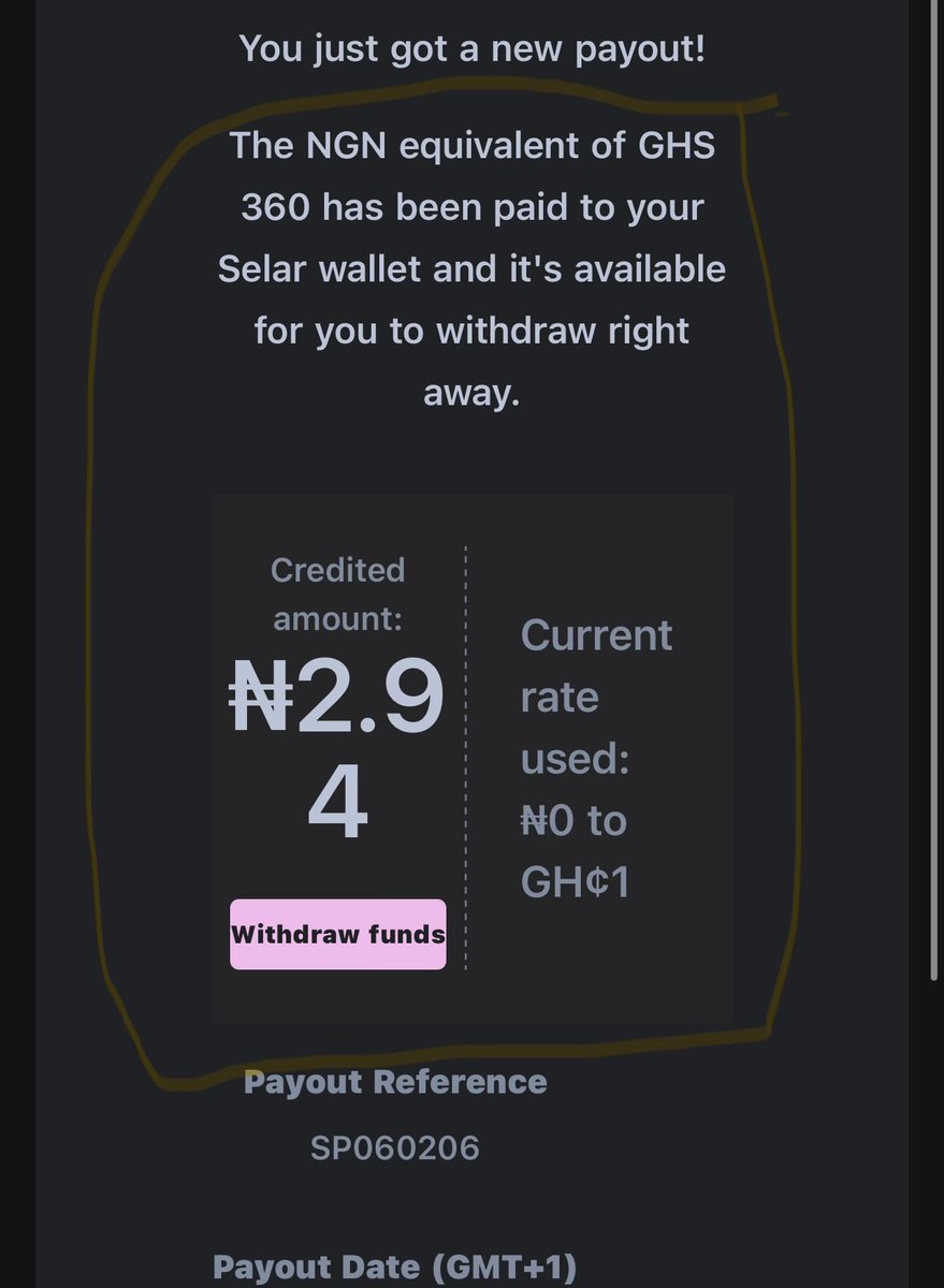 molarry_'s tweet photo. @tryselar What’s going on @tryselar  

How is 360GHS equivalent to 2.94NGN https://t.co/2oubvWsti3