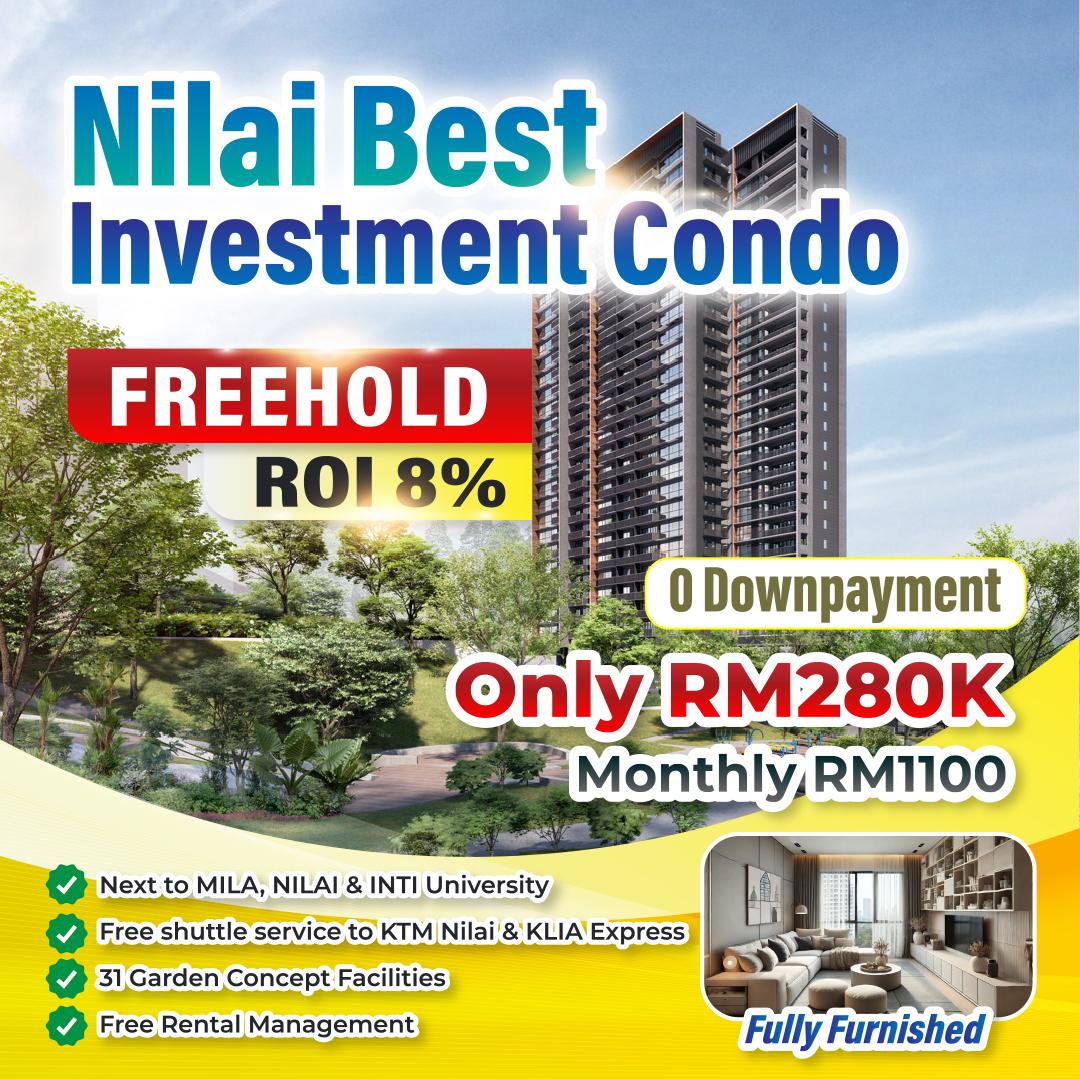 BabaKevProperty's tweet photo. Hi guys.

Korang tahu invest kondo dekat Nilai, boleh dapat untung tinggi? Di sini ada Kondo Harga 280K &amp; Bulanan 1100, boleh dapat sewa 2400 tau. Untung RM1300 tiap-tiap bulan. 0 Deposit &amp; Fully Furnished😍

THREAD https://t.co/SmzH59CGhR