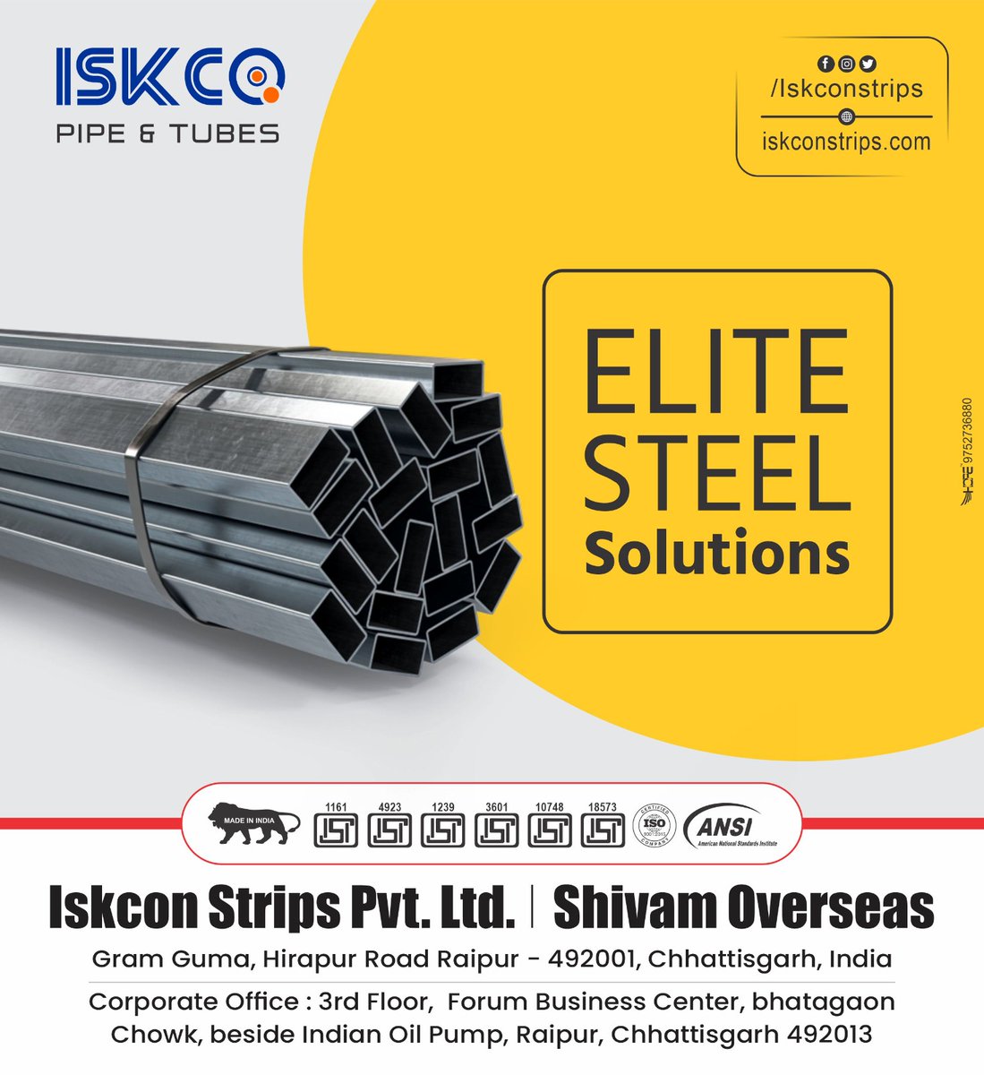 IskconStrips's tweet photo. Our durable and reliable mild steel pipes are perfect for a wide range of applications. Contact us today to learn more about our premium mild steel pipe options.

#MS_Pipe_and_Tubes #MS_Pipe #MS_Tubes #Galvanisedpipe #gipipe #galvanizedpipe #Quality #MS #Best_Quality #Strong https://t.co/XjSedAAdRU