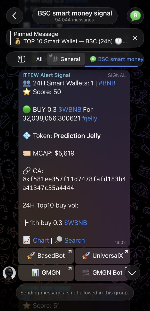 deKingKev's tweet photo. 0xf581ee357f11d7478fafd183b4a41347c35a4444
6k → 1M（166x）🚀🚀🚀

Binance 刚在钱包中推出了 Prediction Markets 功能

甚至还不确定这只黄色章鱼是不是官方吉祥物

“Jelly” 这个代币名字来自宣传语：
“Prediction jelly with a crypto swing”

最���笑的是——评论区全在问：
这只章鱼到底叫什么���😂

机器人：查看我的主页