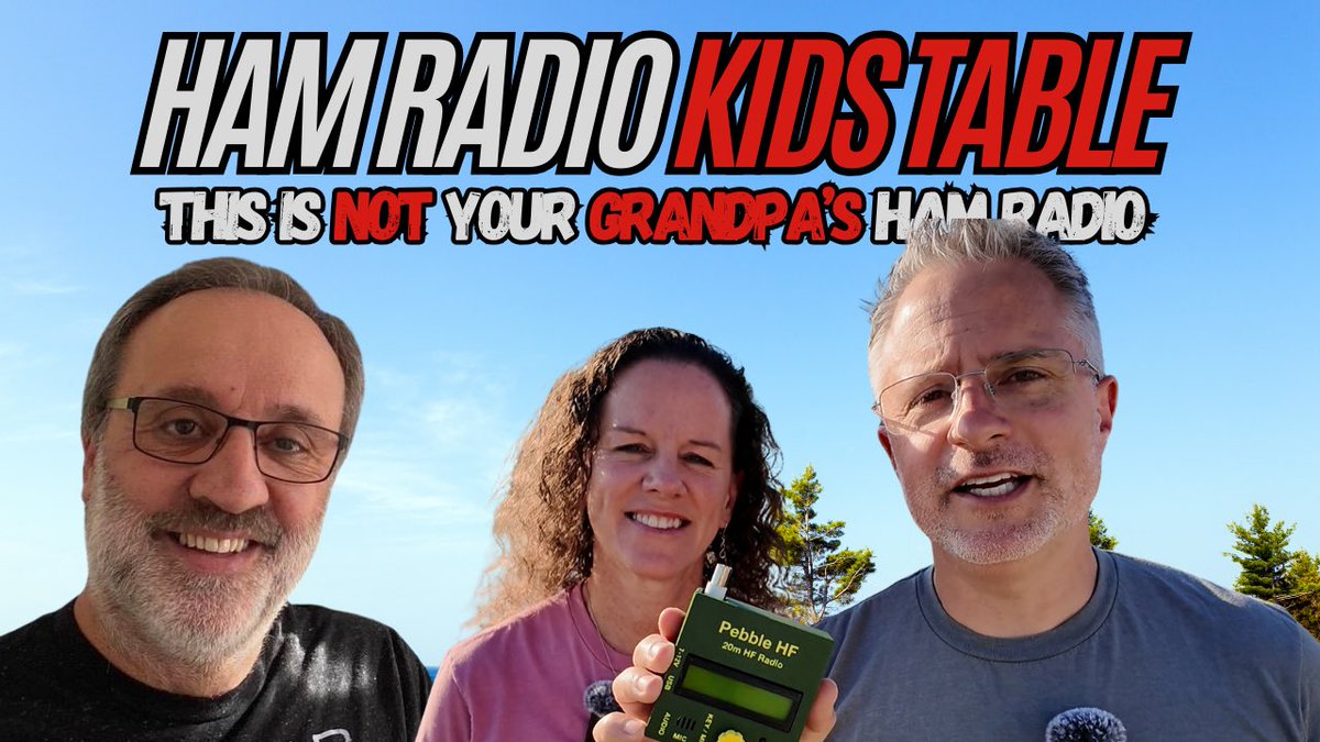 theHRKidsTable's tweet photo. Big stream last night with Mike & Becky from #HamRadioDuo and Thomas {K4SWL} dropping by the #KidsTable to talk about the upcoming release of the Pebble HF lightweight low cost portable HF kit. #PebbleHF #hf #pota #sota #qrp #portable #kitbuild
https://t.co/ZrzLeRVbeA https://t.co/U7smeWvHe8