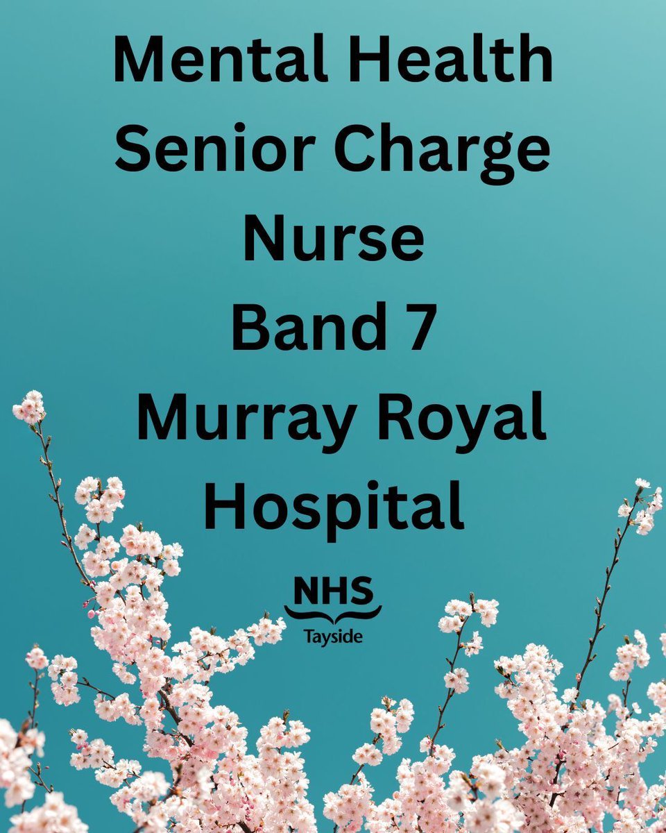 NHST_Jobs's tweet photo. 🌸 We’re hiring!

👩‍⚕️ Mental Health Senior Charge Nurse – Secure Care
🏥 Rohallion Clinic, Perth | NHS Tayside

💚 Make a difference in mental health care. https://t.co/2ND2cEAqBt 

#NursingJobs #SecureCare #SpringCareers #NHSTayside https://t.co/LH9ljiBlJW