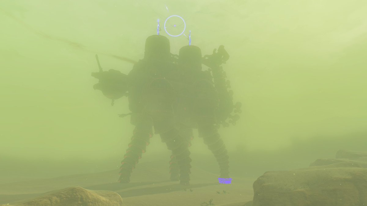 ikakinngu's tweet image. 砂漠探索、神獣近づくと雷撃ってくるんだな、そんなつもりはないが近くに来だして焦ったw
#NintendoSwitch2 #ゼルダの伝説 #BreathoftheWild