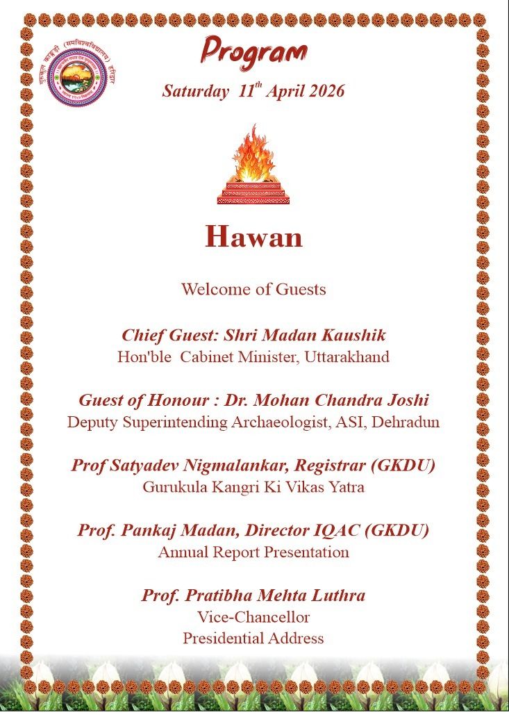 Gurukula Kangri (Deemed to be University) tweet media