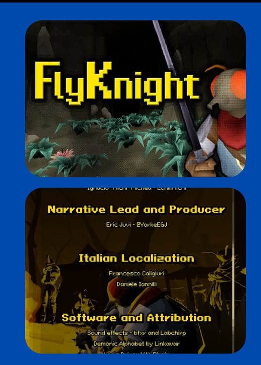 TTB_gameloc's tweet photo. We really feel grateful and glad that @Wabbaboy  granted us the honor to localize FlyKnight in Italian, allowing us to let Italian players discover this highly popular game.
What are you waiting for? Call up to 4 friends and stop the curse together! 

https://t.co/qnC4khsd3m https://t.co/gxTVvKrzHC