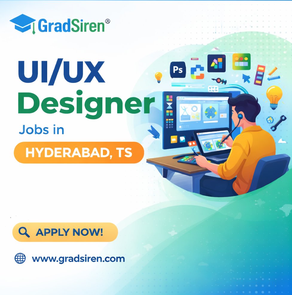 GradSirenLLC's tweet image. UI/UX Designer Jobs in Hyderabad, Telangana

Ready to turn your creativity into a career?
Discover exciting UI/UX opportunities
Start your journey today: gradsiren.co.in/Ui-Ux-Designer…

#UIUXJobs #HyderabadJobs #DesignCareer #UXUIDesign #FreshersJobs #JobSearchIndia #CareerOpportunities
